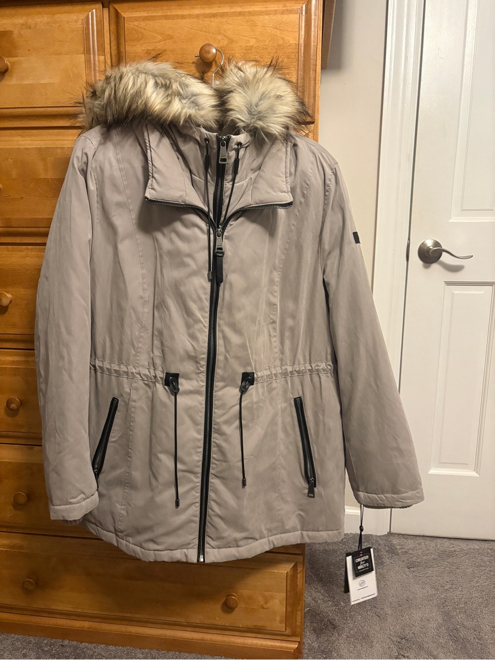 Women's Trim Hooded Anorak Puffer Coat